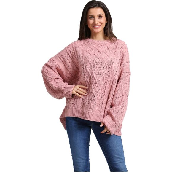 Women's Sparkle Knit Sweater Plus Size Sequin Pullover Cozy Winter Top - Picture 1 of 7